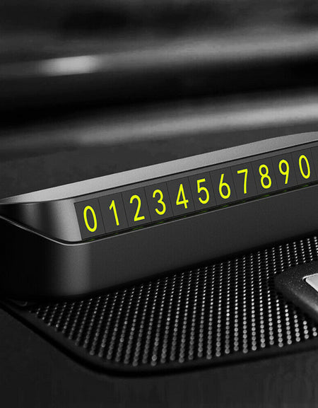 Parking card to identify phone numbers and record important numbers while driving