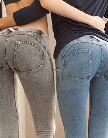 Skinny low-waist jeans