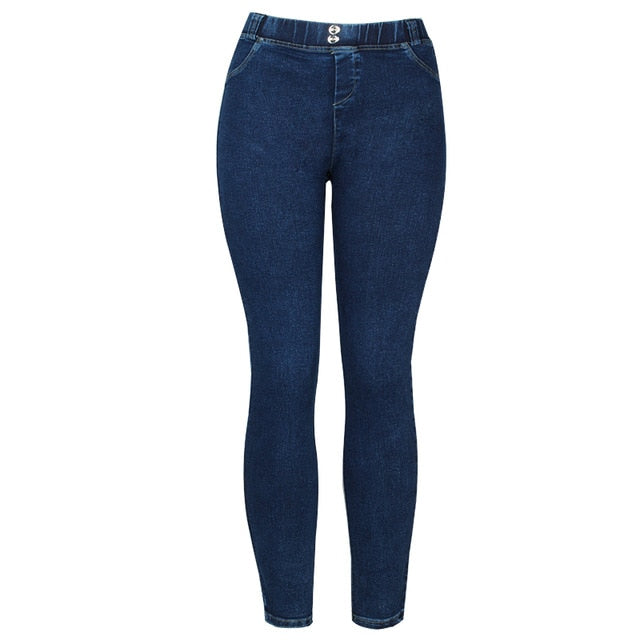 Skinny low-waist jeans