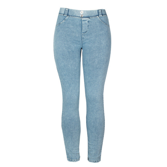 Skinny low-waist jeans