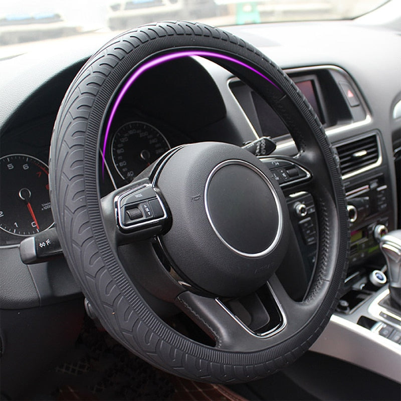 Anti-slip Silicone Car Steering Wheel Cover for Audi Nissan Peugeot Honda Kia Hyundai Lada BMW