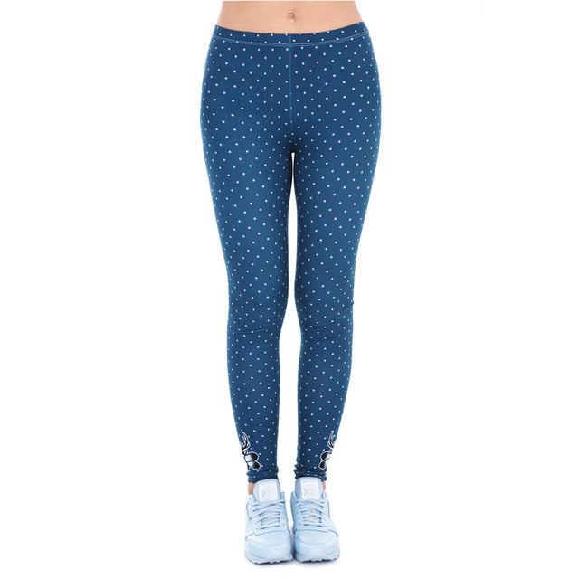 Women Fashion Legging Aztec Round Ombre Printing