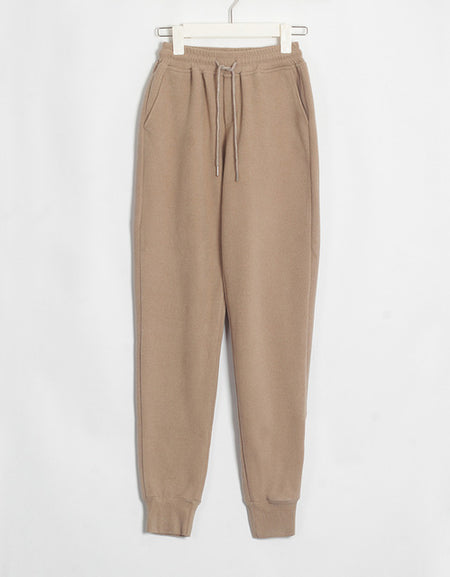 Women casual velvet pants winter autumn lady trousers thick wool clothing female lace-up long trousers