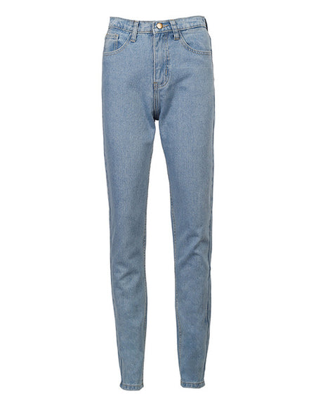 Topshop clean mom jeans in mid wash blue