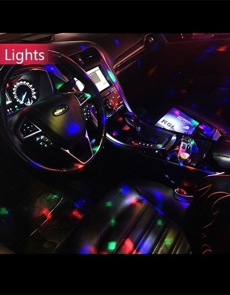 The interior lighting kit of this USB LED car is colorful and eye-catching