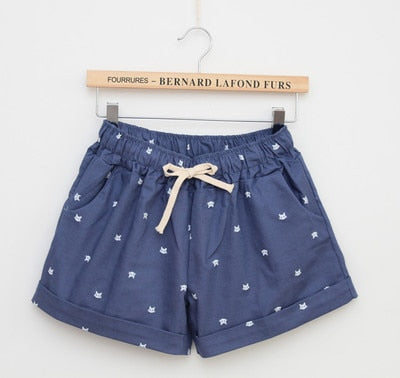 Summer Style Shorts Women Candy Color Elastic With Belt  Short