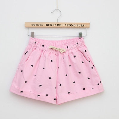 Summer Style Shorts Women Candy Color Elastic With Belt  Short