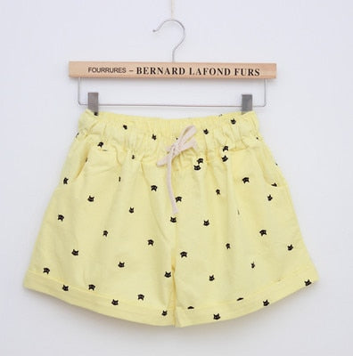 Summer Style Shorts Women Candy Color Elastic With Belt  Short