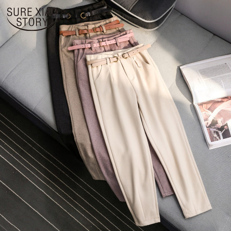 Thicken Women Pencil Pants 2020 Autumn Winter Plus Size OL Female Fleece Pattern