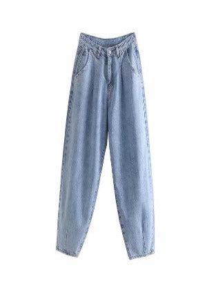 Topshop Editor straight leg jeans in bright mid wash