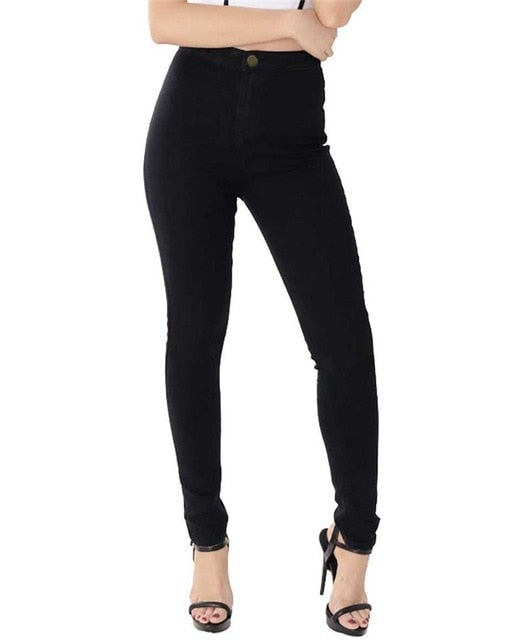 Skinny jeans for women Skinny high waist jeans woman Blue denim stretch pants