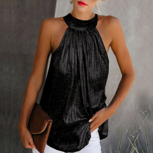 Women Gold Blouse  New Fashion High Neck