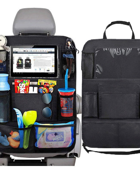 Multi-pocket car seat back organizer and storage bag