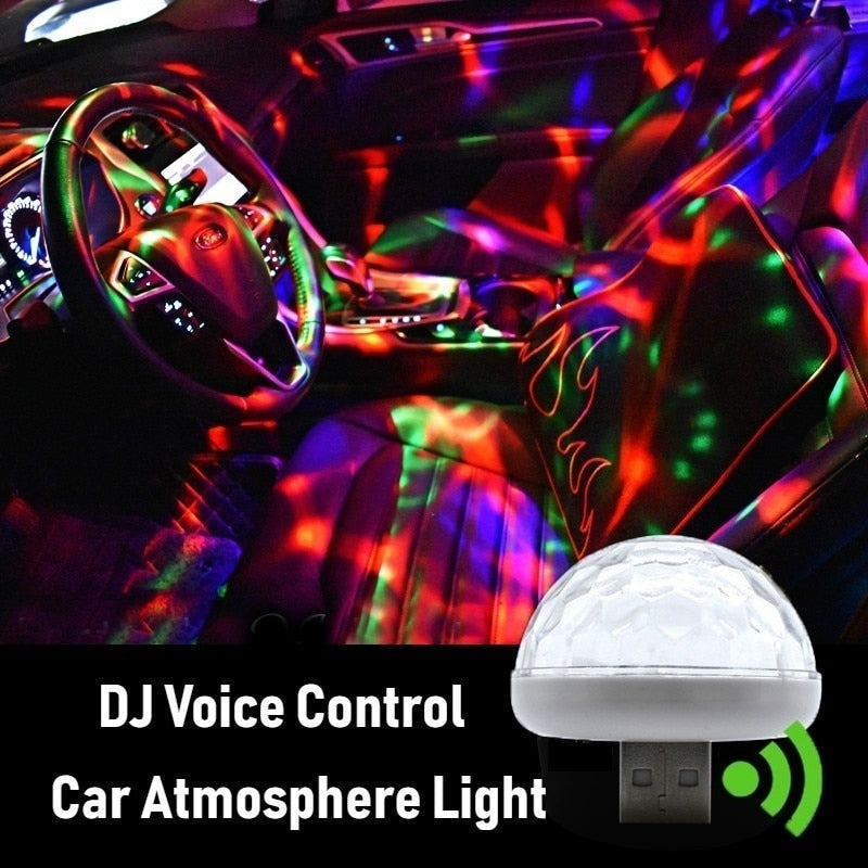 The interior lighting kit of this USB LED car is colorful and eye-catching