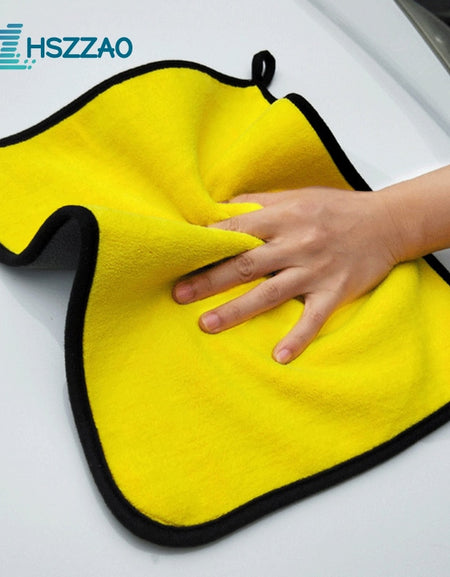 Microfiber towel car cleaning and drying car care cloth
