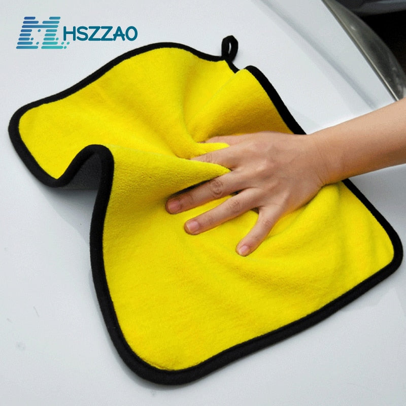 Microfiber towel car cleaning and drying car care cloth