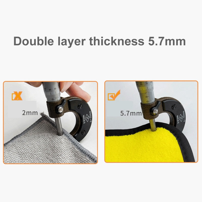 Microfiber towel car cleaning and drying car care cloth