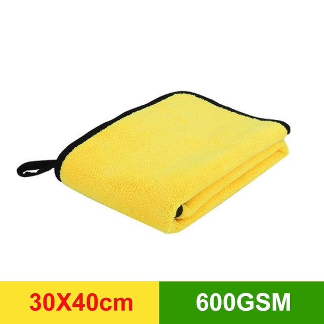 Microfiber towel car cleaning and drying car care cloth