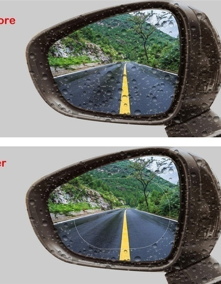 A waterproof and rainproof adhesive that is placed on the car window