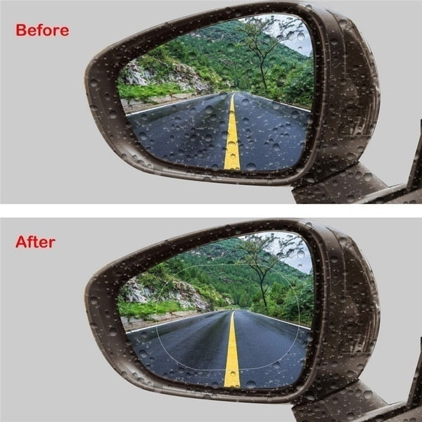 A waterproof and rainproof adhesive that is placed on the car window