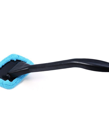 Windshield wiper microfiber cloth car window cleaner with long handle and washable brush