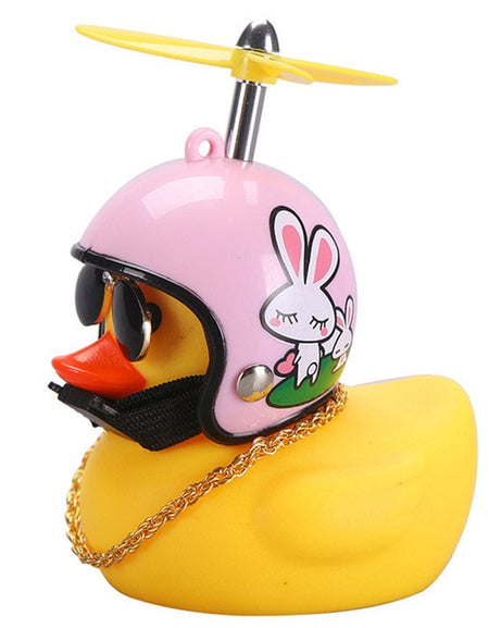 Modern distinctive duck with a fun wind helmet Yellow duck suitable for all kinds of cars