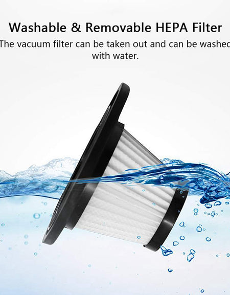 Handheld Vacuum Cordless Powerful Cyclone Suction Portable Rechargeable Vacuum Cleaner Quick Charge for Car Home Pet Hair