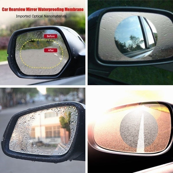 A waterproof and rainproof adhesive that is placed on the car window