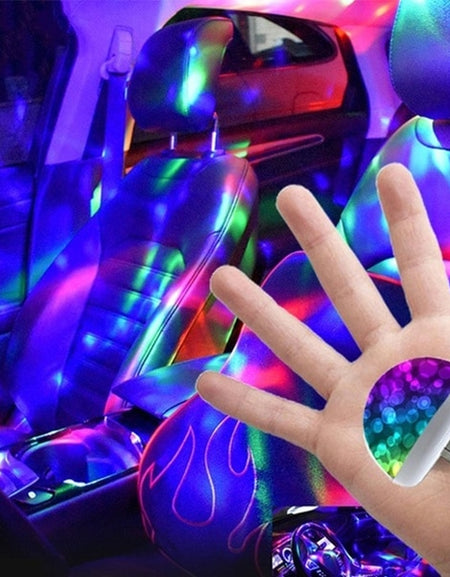 The interior lighting kit of this USB LED car is colorful and eye-catching