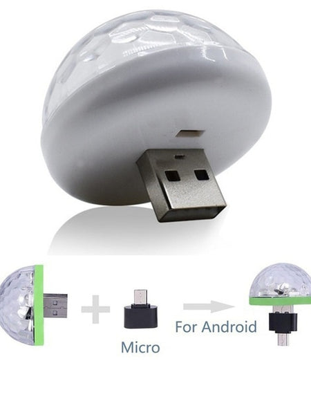 The interior lighting kit of this USB LED car is colorful and eye-catching